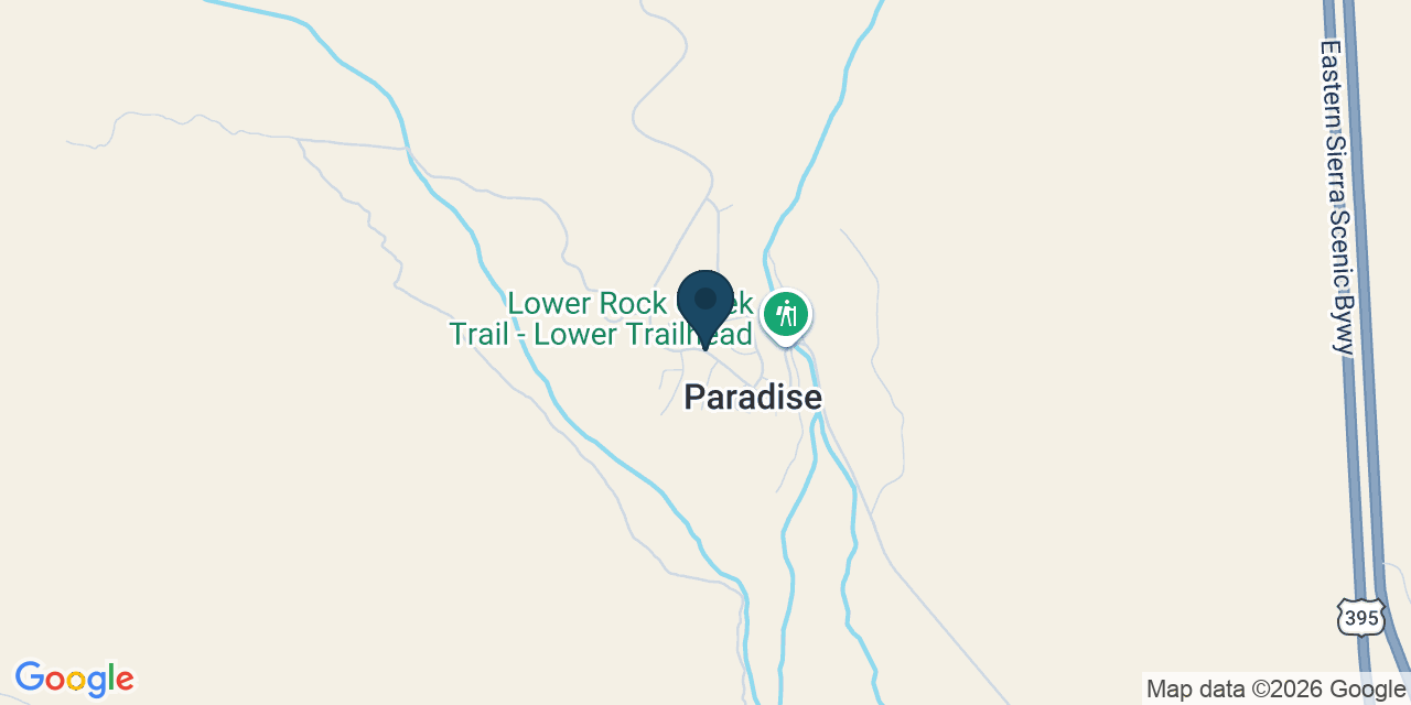 Map showing Bishop, Mono County, CA