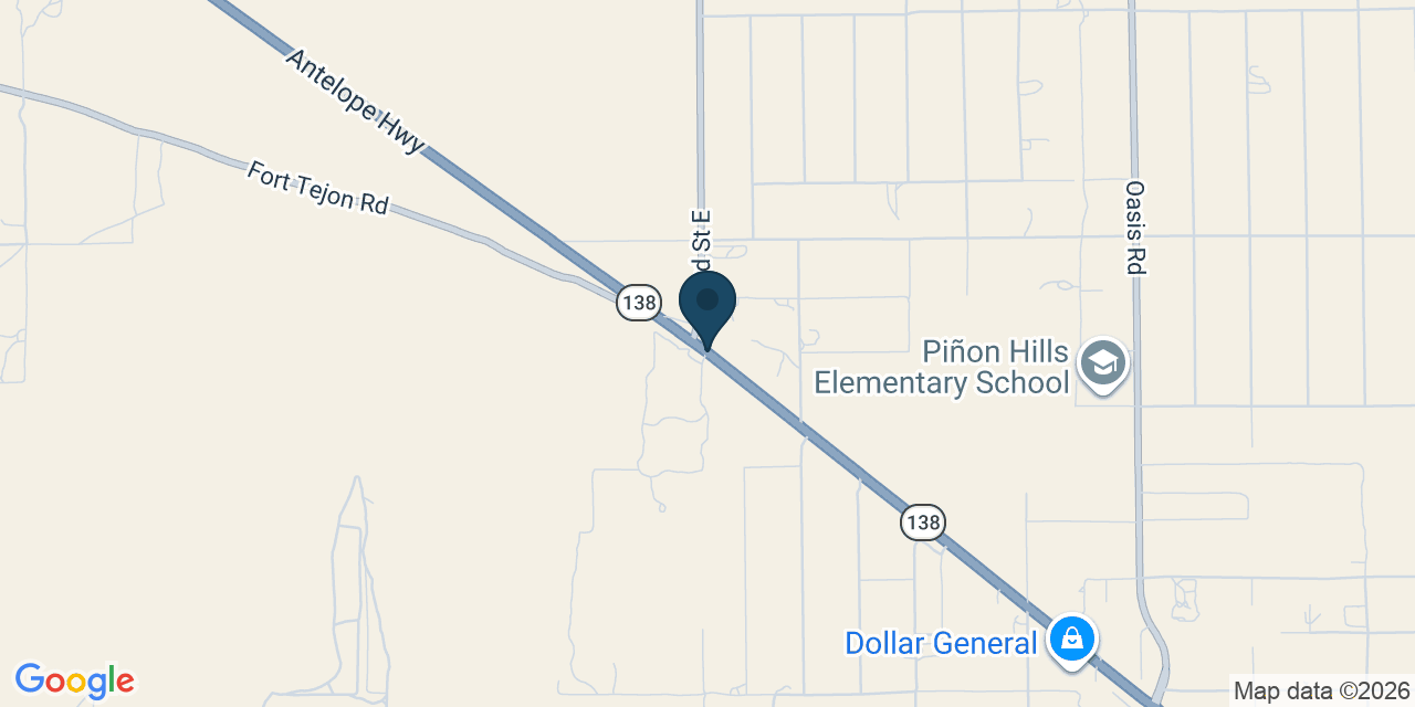 Map showing Piñon Hills, San Bernardino County, CA