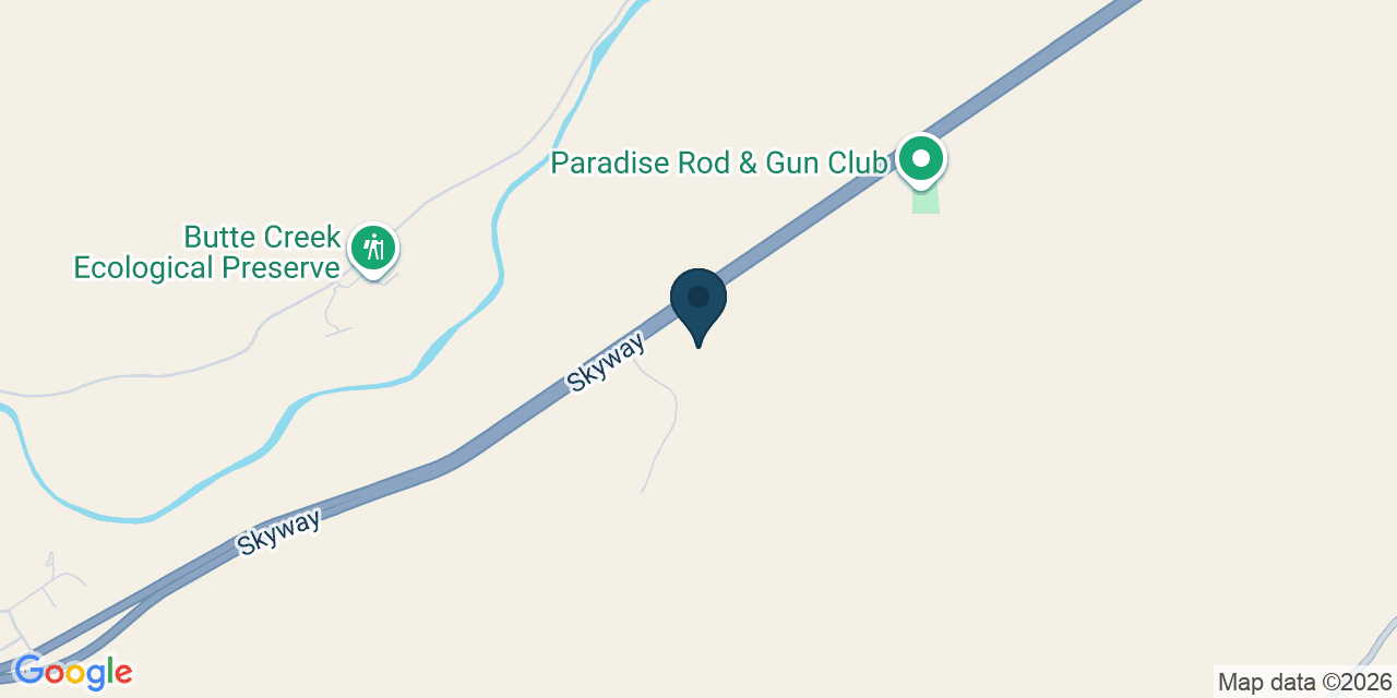 Map showing Paradise, Butte County, CA