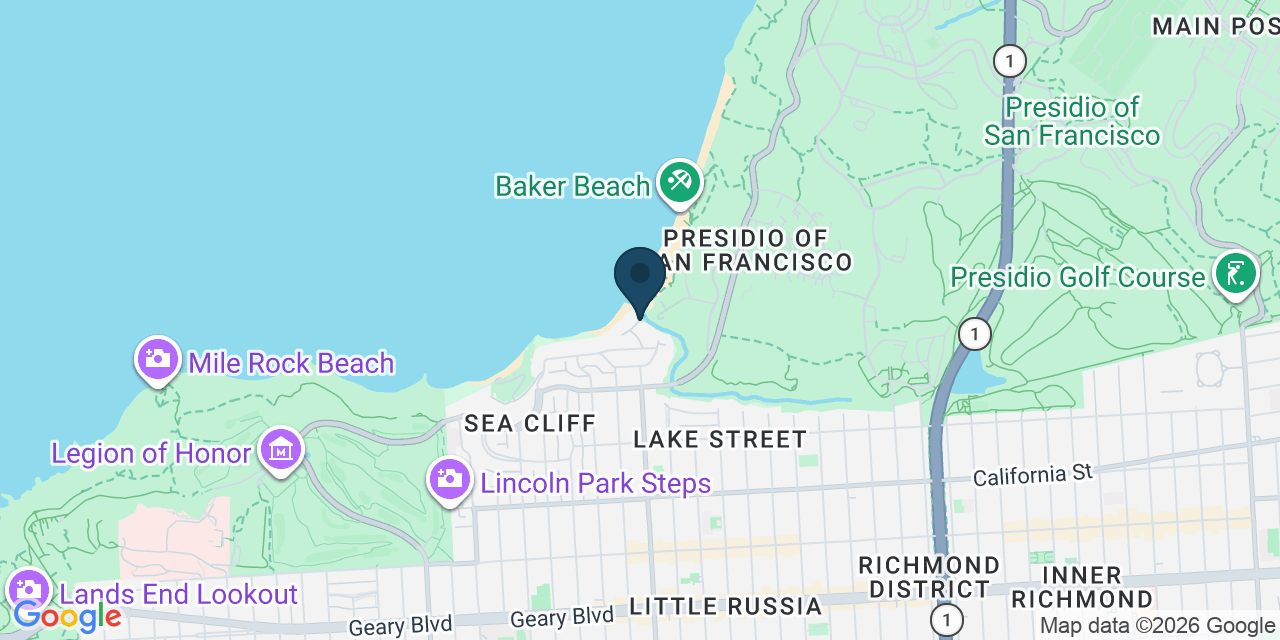 Map showing San Francisco, San Francisco County, CA