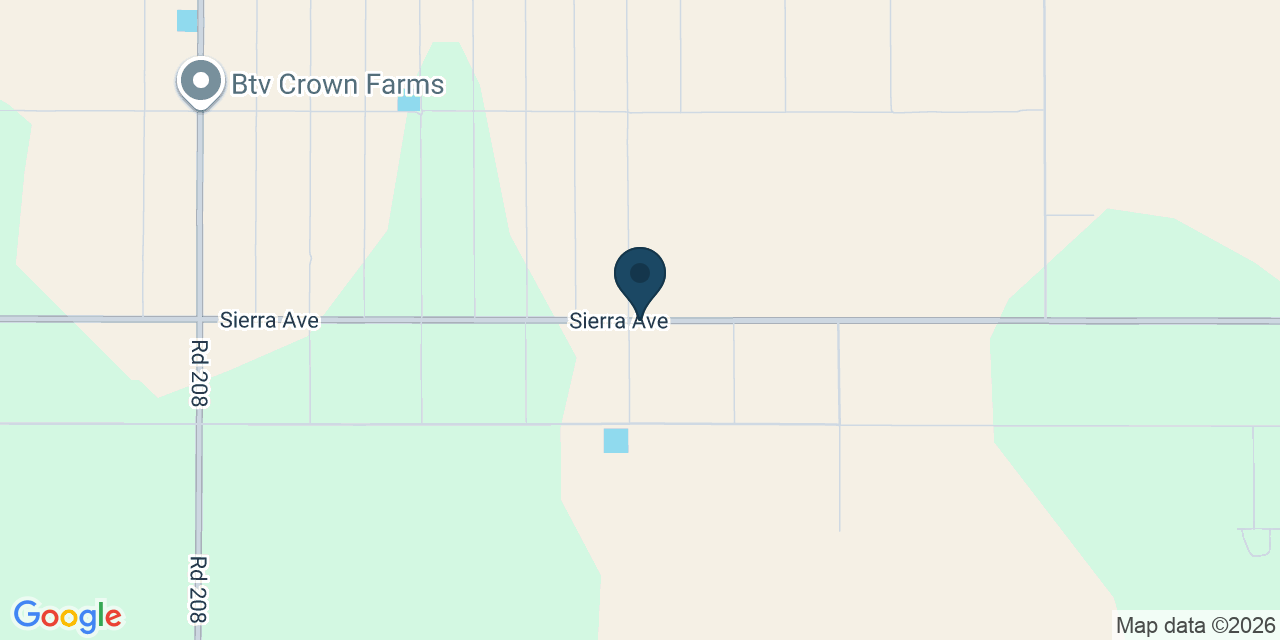 Map showing Tulare County, CA