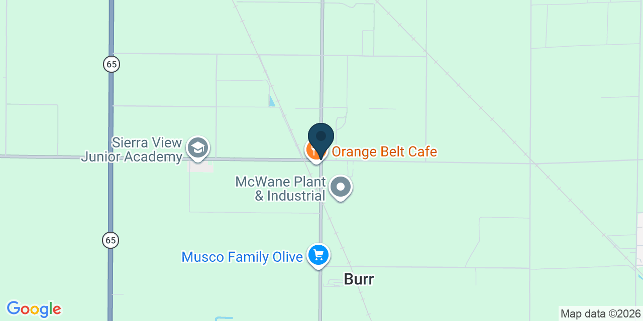 Map showing Tulare County, CA