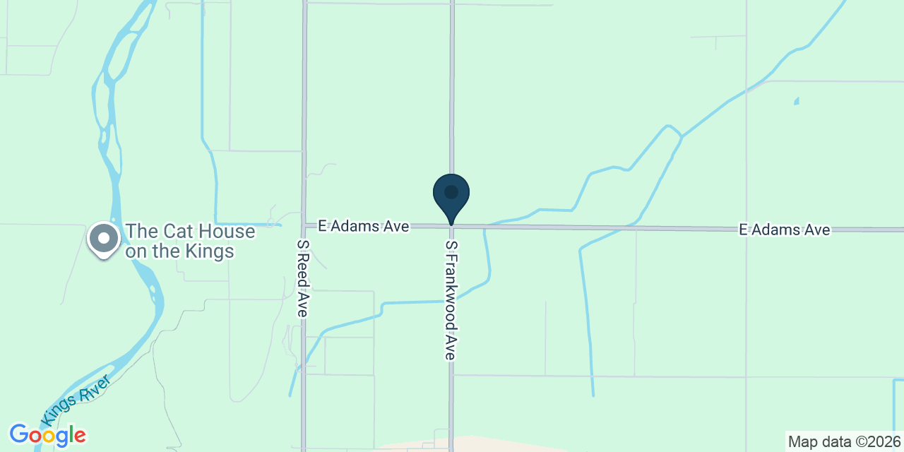 Map showing Fresno County, CA