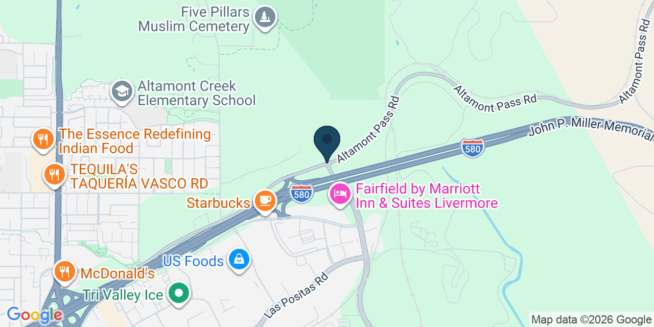 Map showing Alameda County, CA