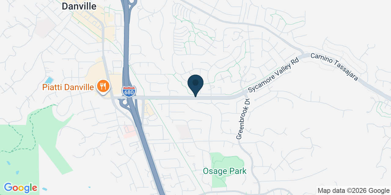 Map showing Danville, Contra Costa County, CA