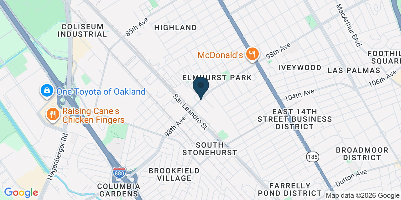 Map showing Oakland, Alameda County, CA
