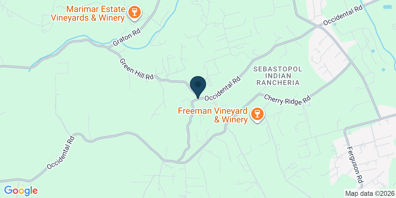 Map showing Sonoma County, CA