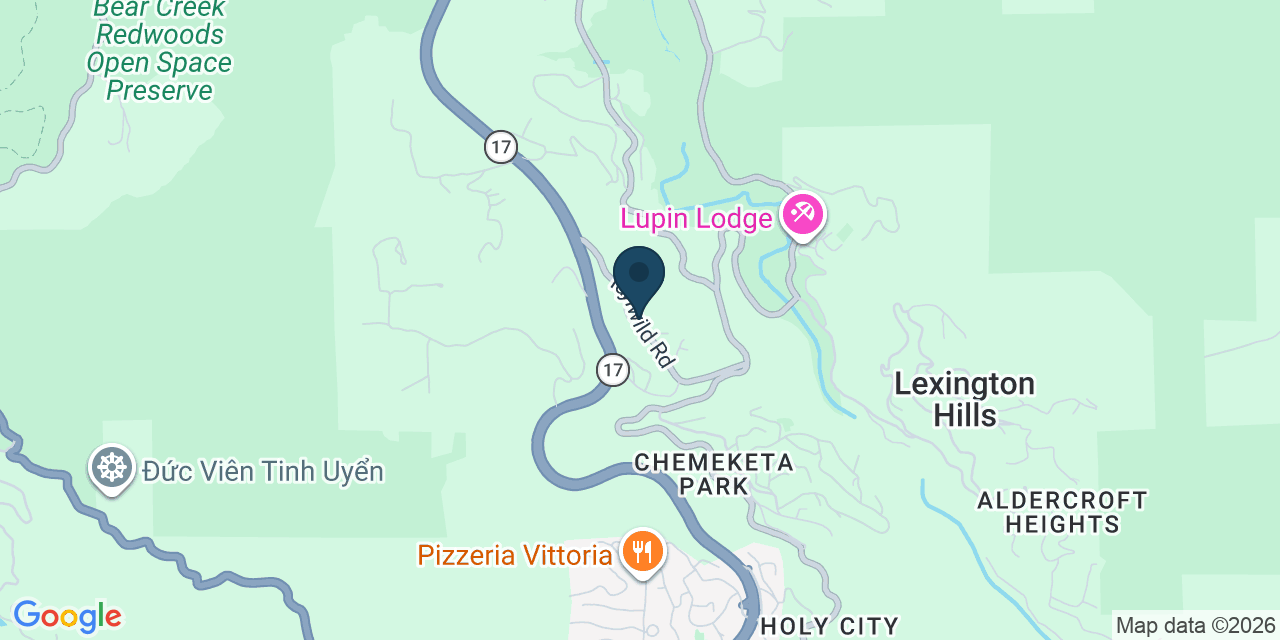 Map showing Lexington Hills, Santa Clara County, CA