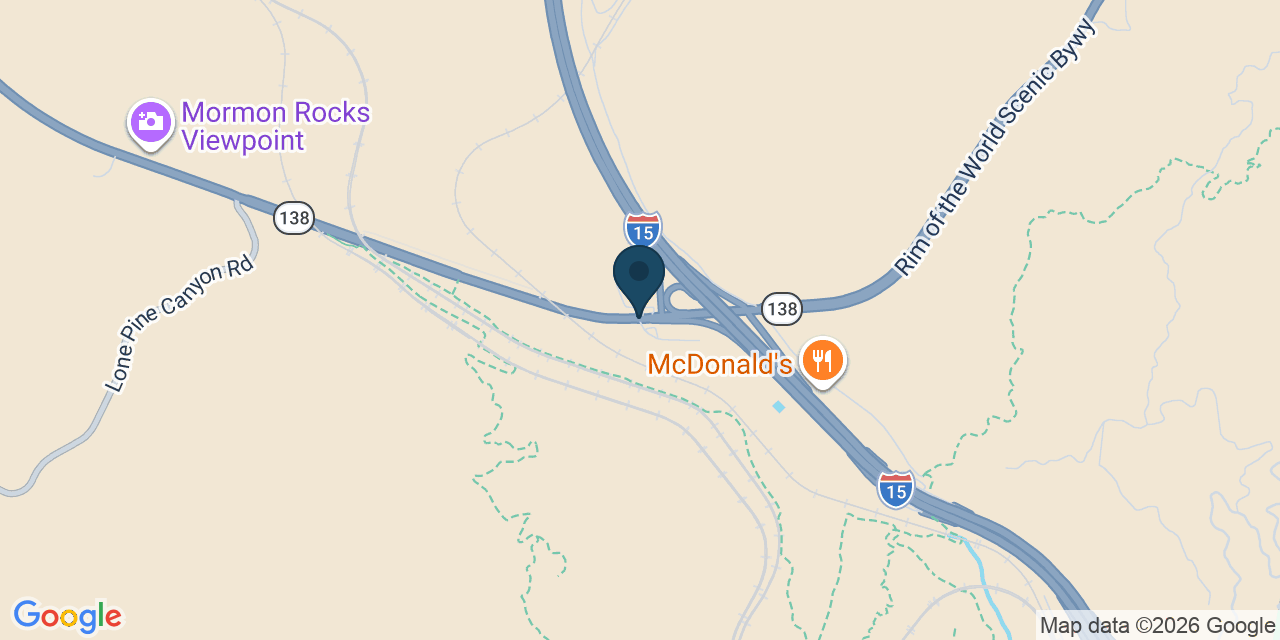 Map showing San Bernardino County, CA