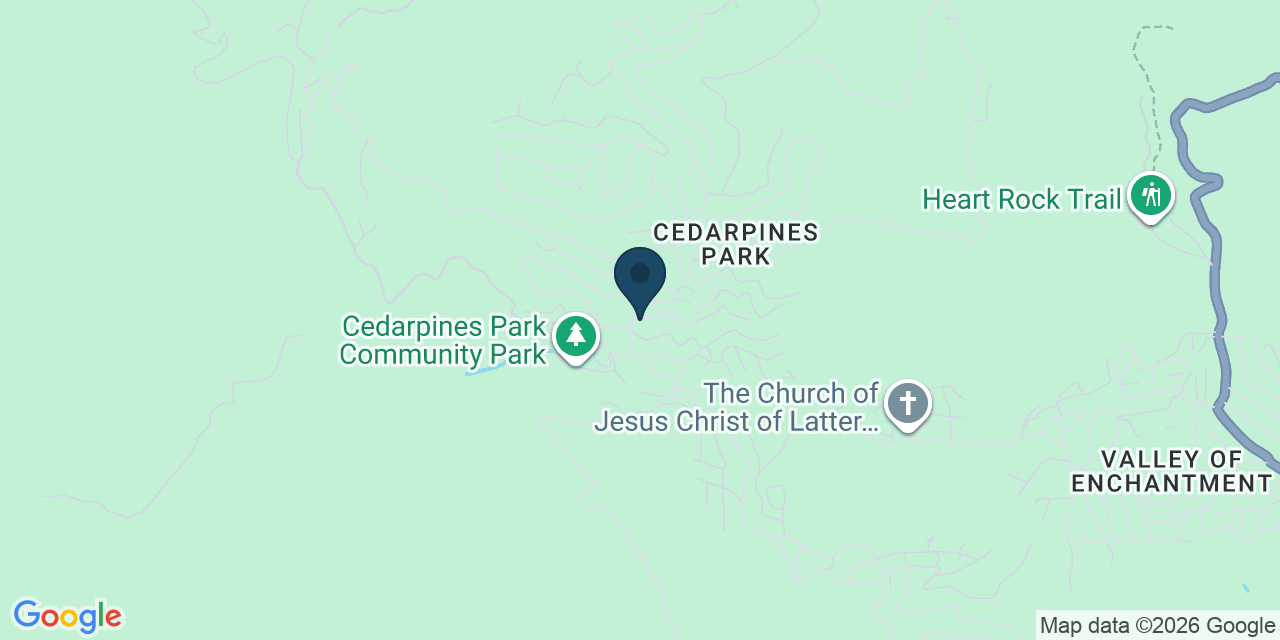 Map showing Crestline, San Bernardino County, CA