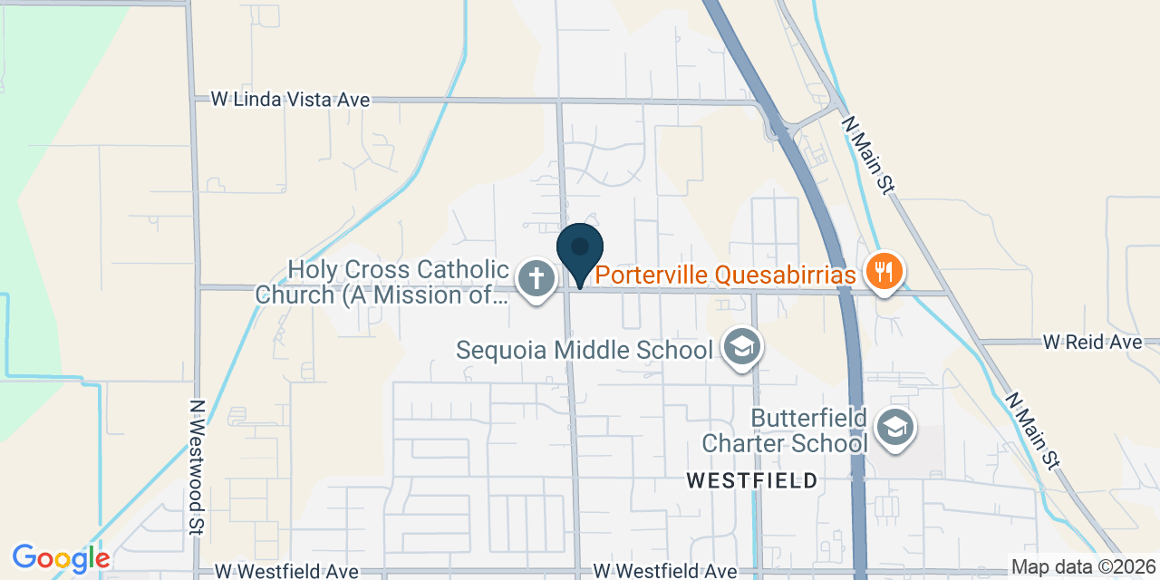 Map showing Tulare County, CA