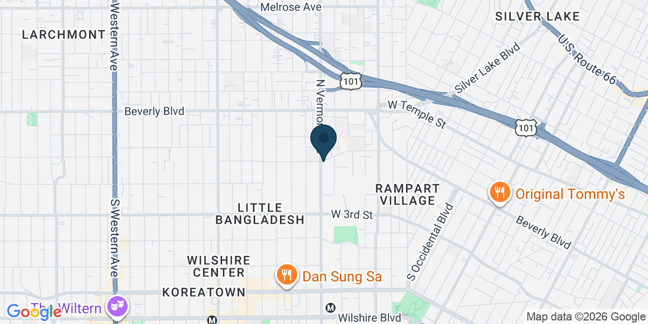 Map showing Los Angeles, Los Angeles County, CA