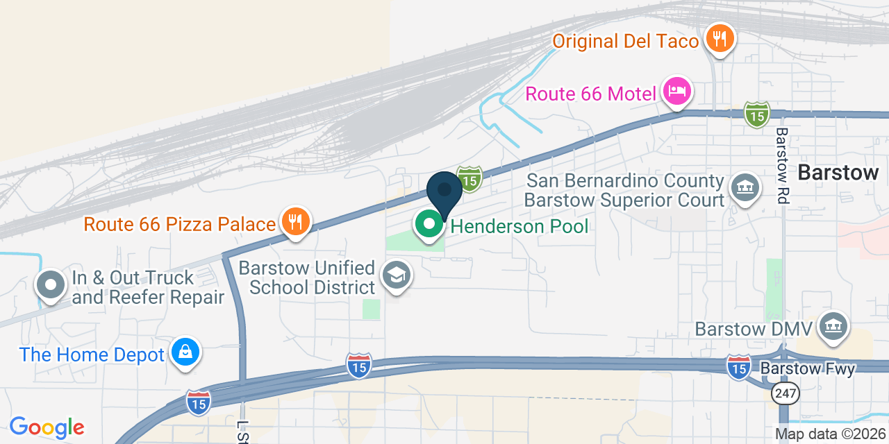 Map showing Barstow, San Bernardino County, CA