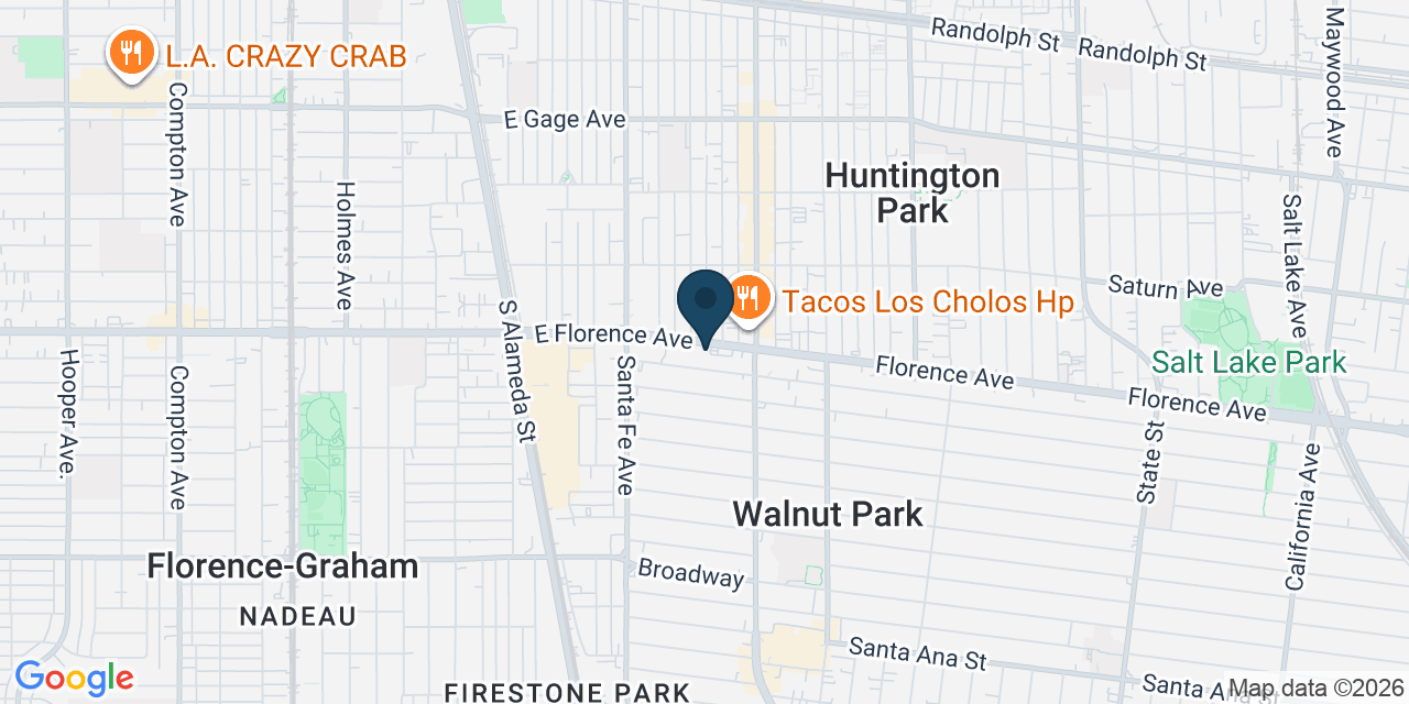 Map showing Walnut Park, Los Angeles County, CA