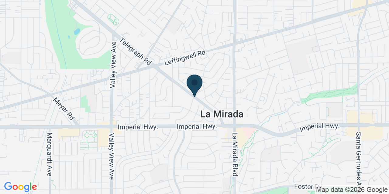 Map showing South Whittier, Los Angeles County, CA