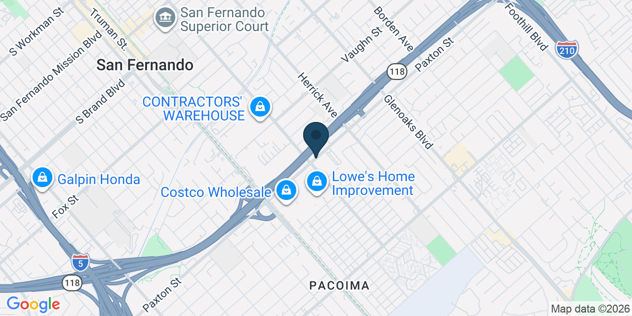 Map showing Los Angeles County, CA