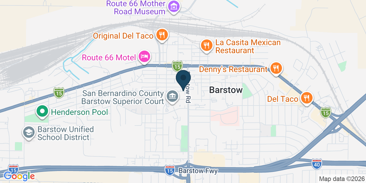 Map showing Barstow, San Bernardino County, CA