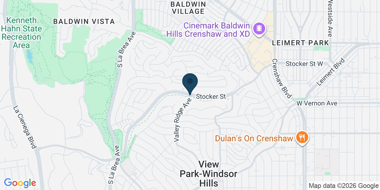 Map showing View Park-Windsor Hills, Los Angeles County, CA