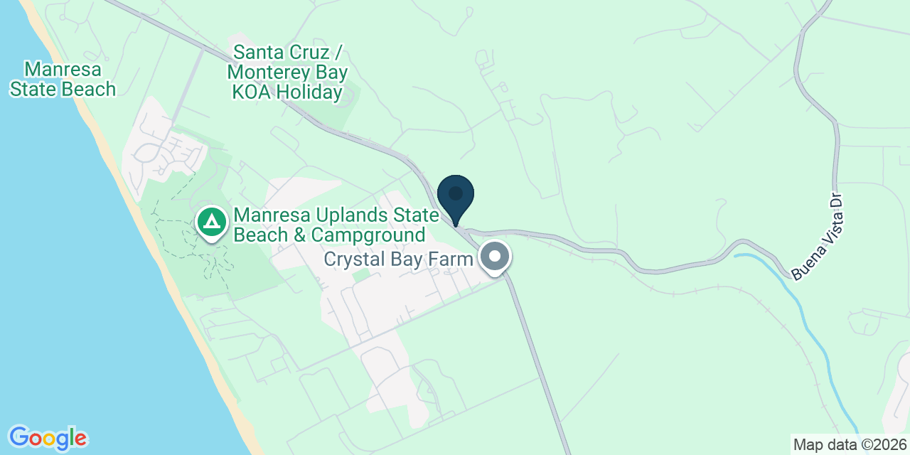 Map showing Santa Cruz County, CA