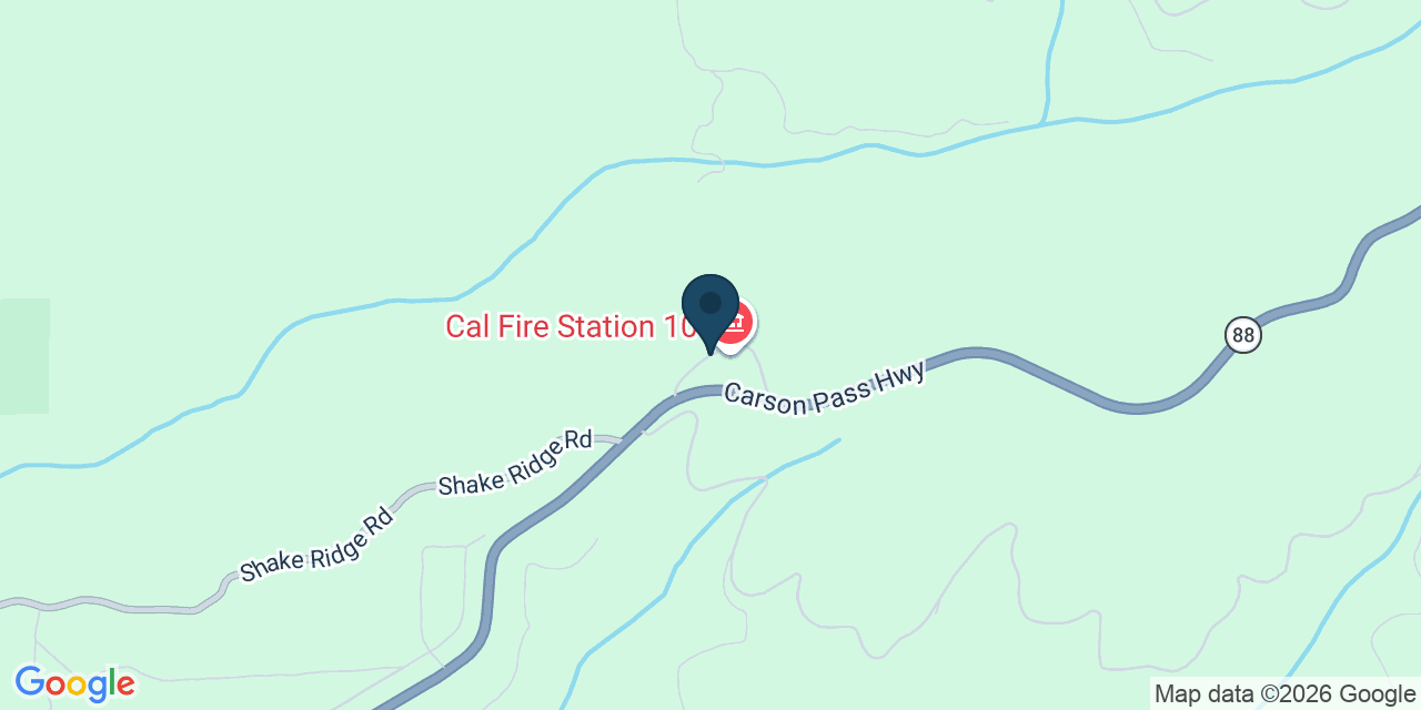 Map showing Amador County, CA