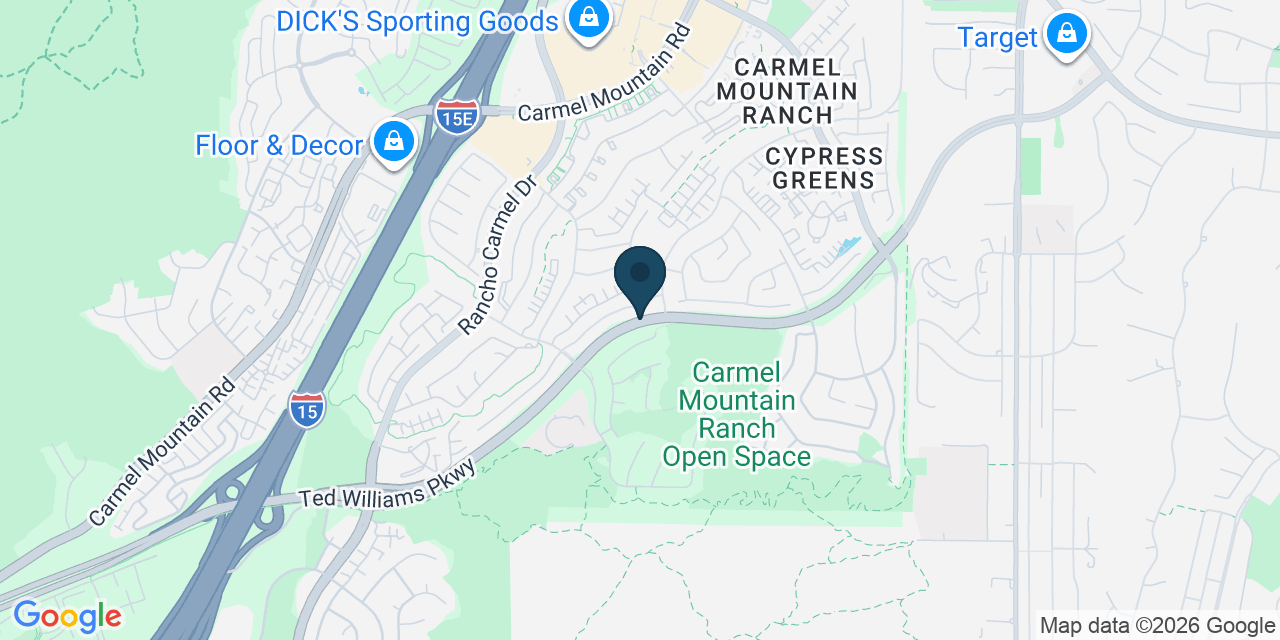 Map showing San Diego County, CA