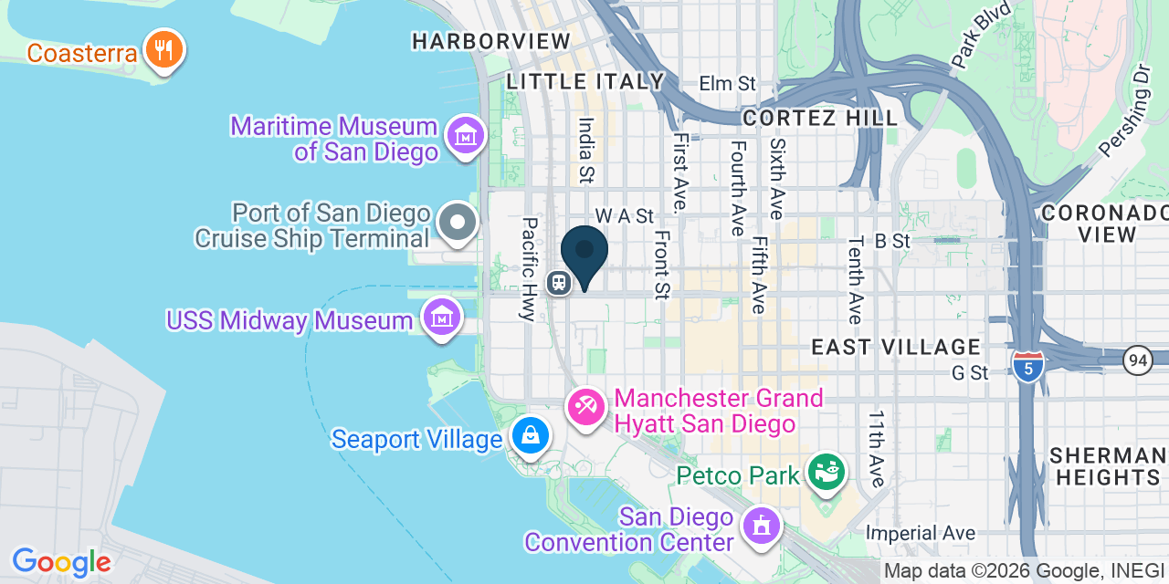 Map showing San Diego, San Diego County, CA