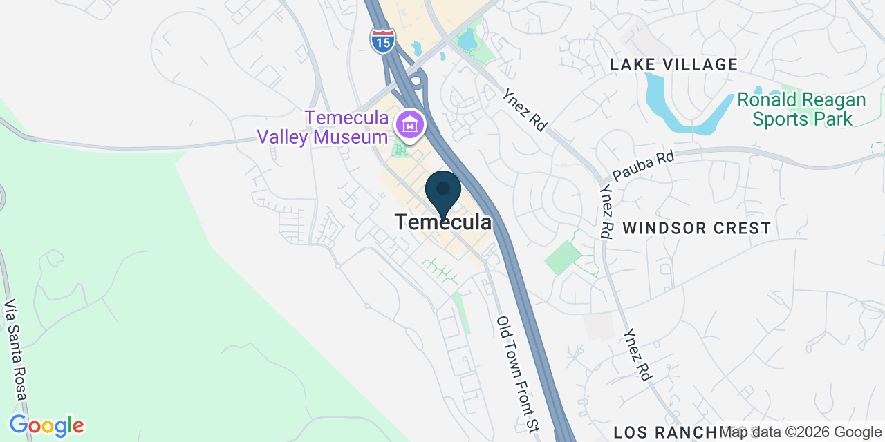 Map showing Temecula, Riverside County, CA