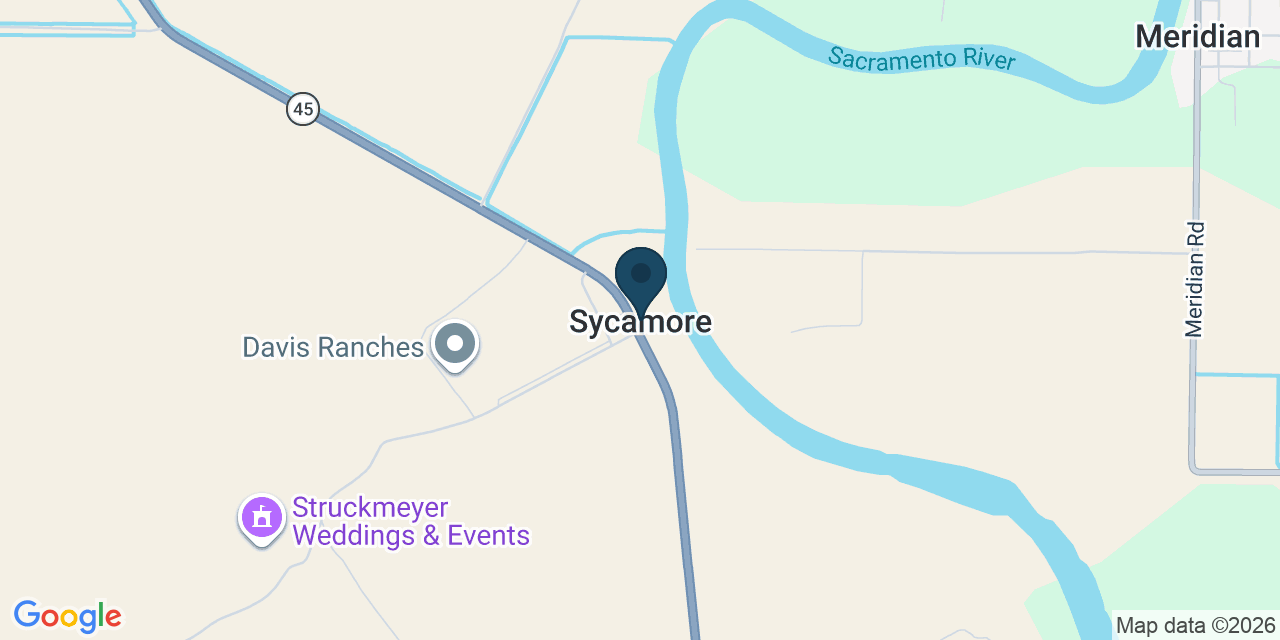 Map showing Sycamore, Colusa County, CA