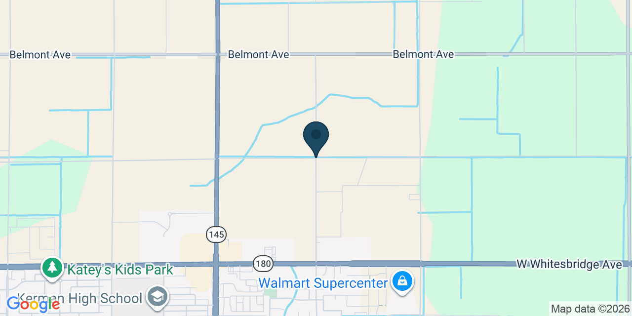 Map showing Fresno County, CA