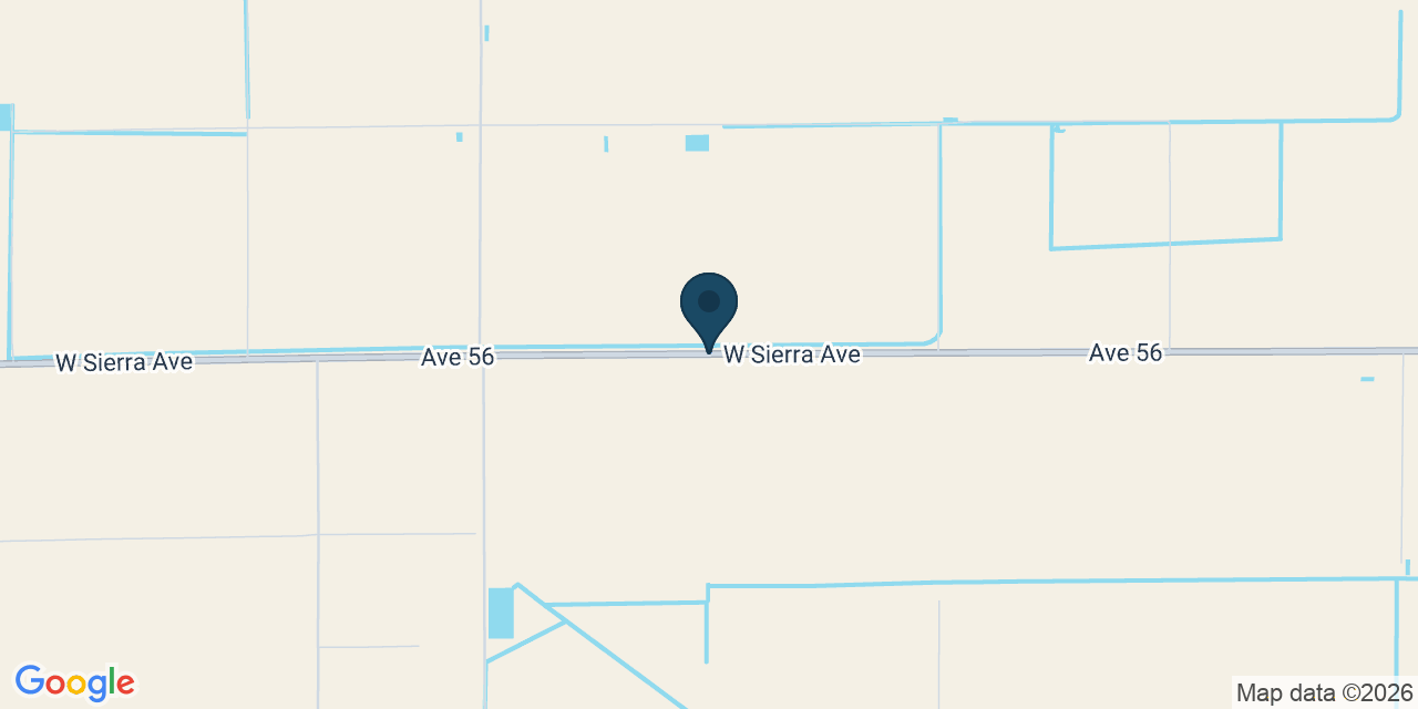 Map showing Tulare County, CA