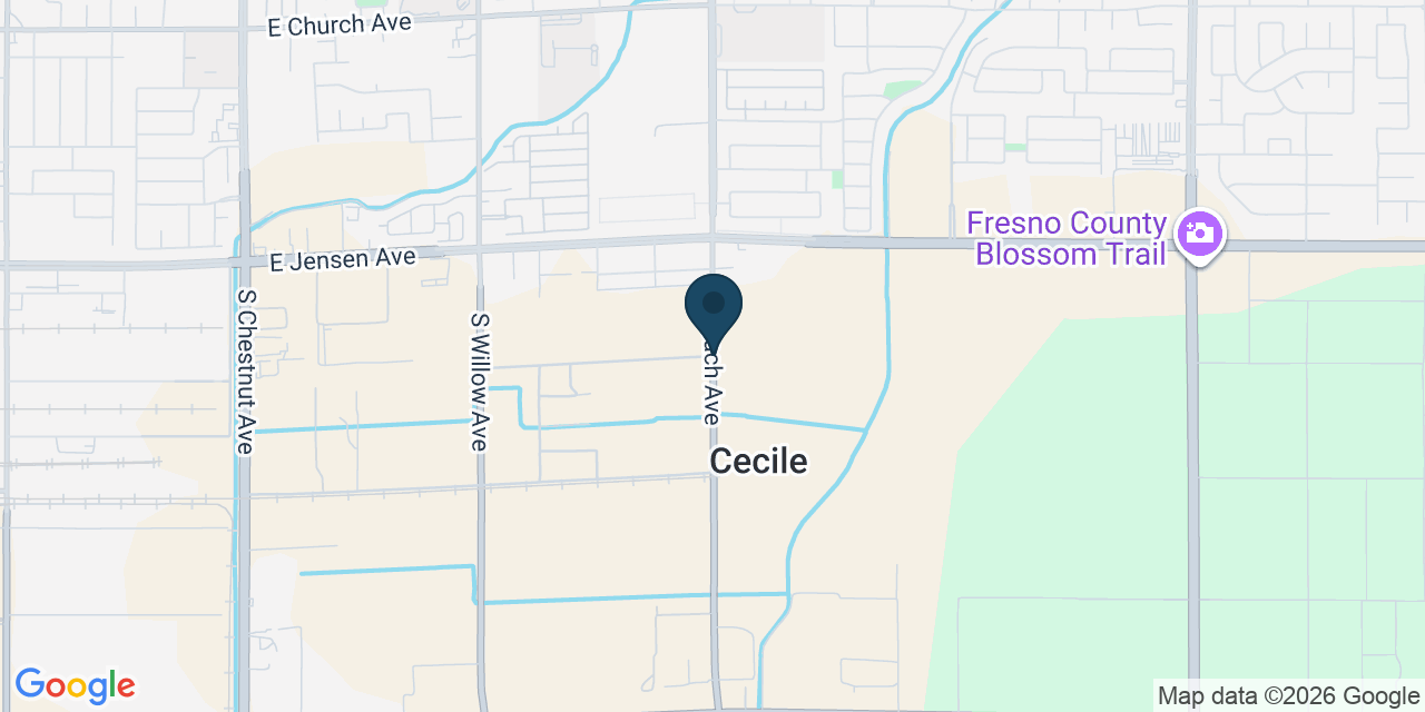 Map showing Roosevelt, Fresno County, CA