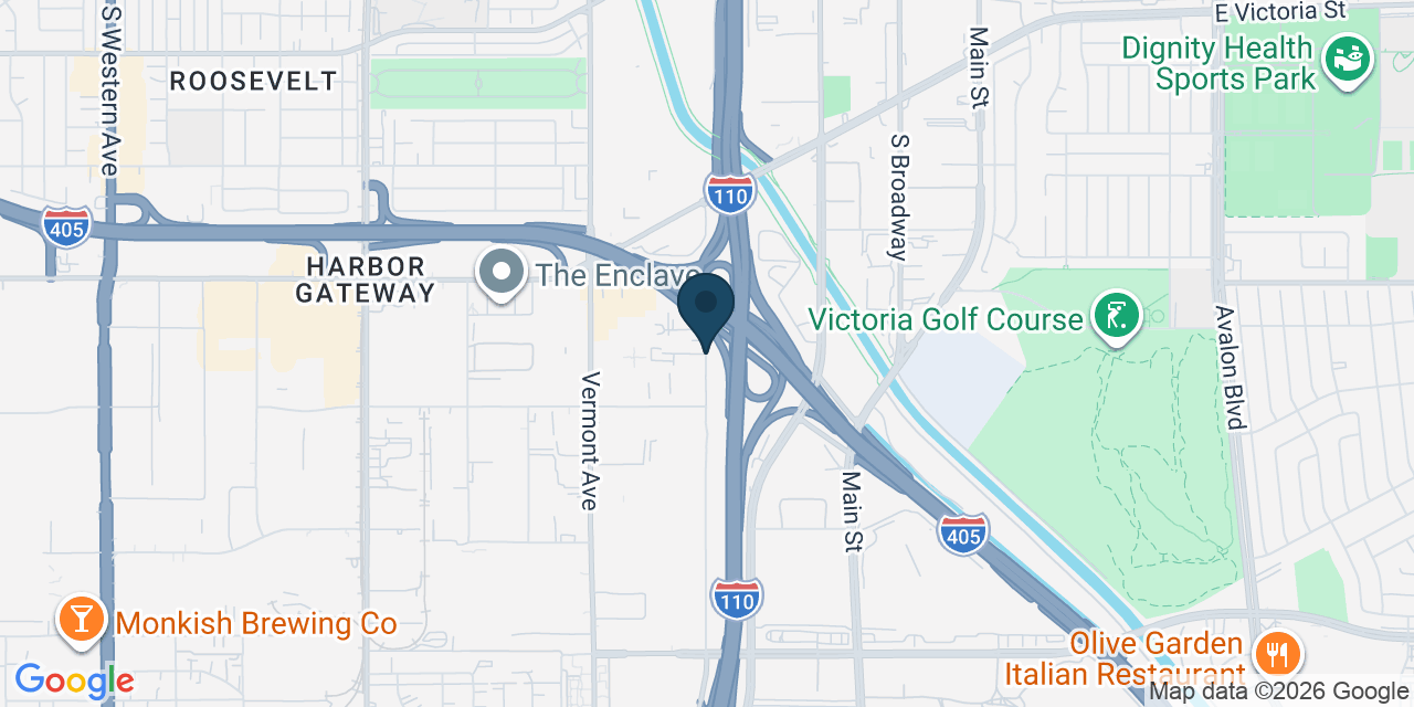 Map showing Los Angeles County, CA