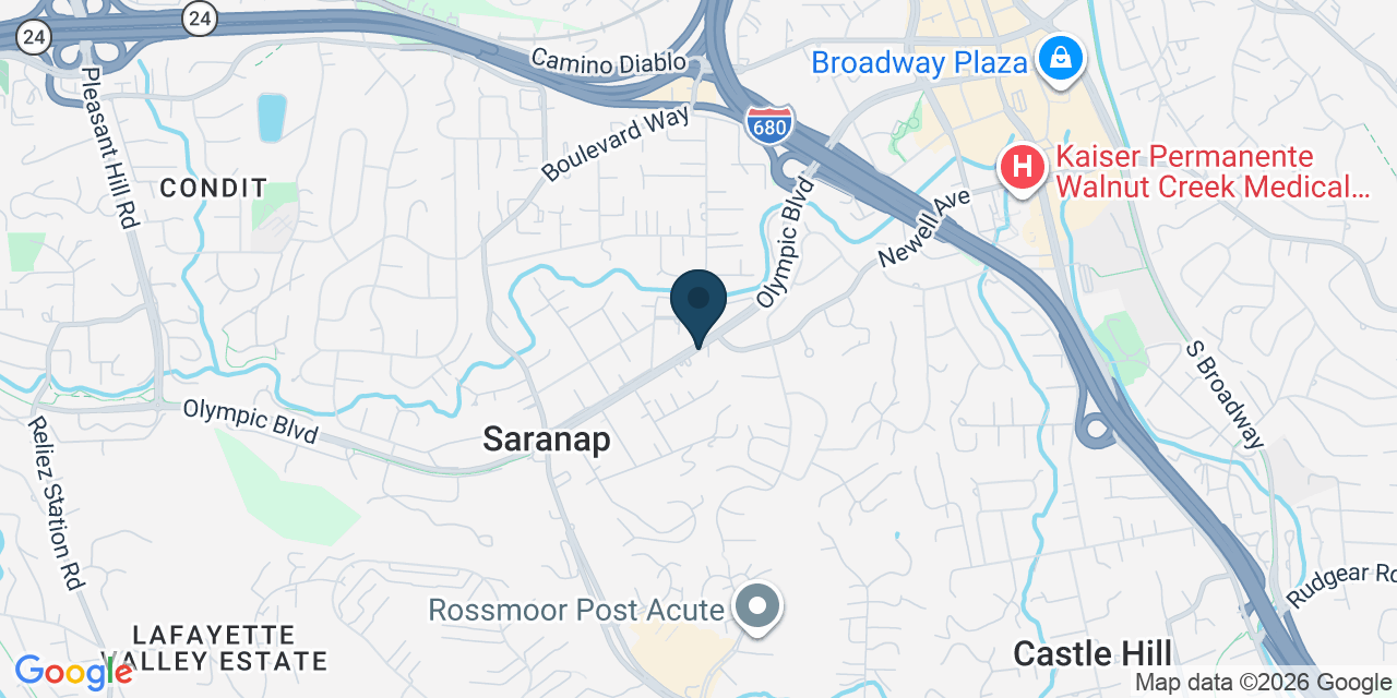 Map showing Saranap, Contra Costa County, CA
