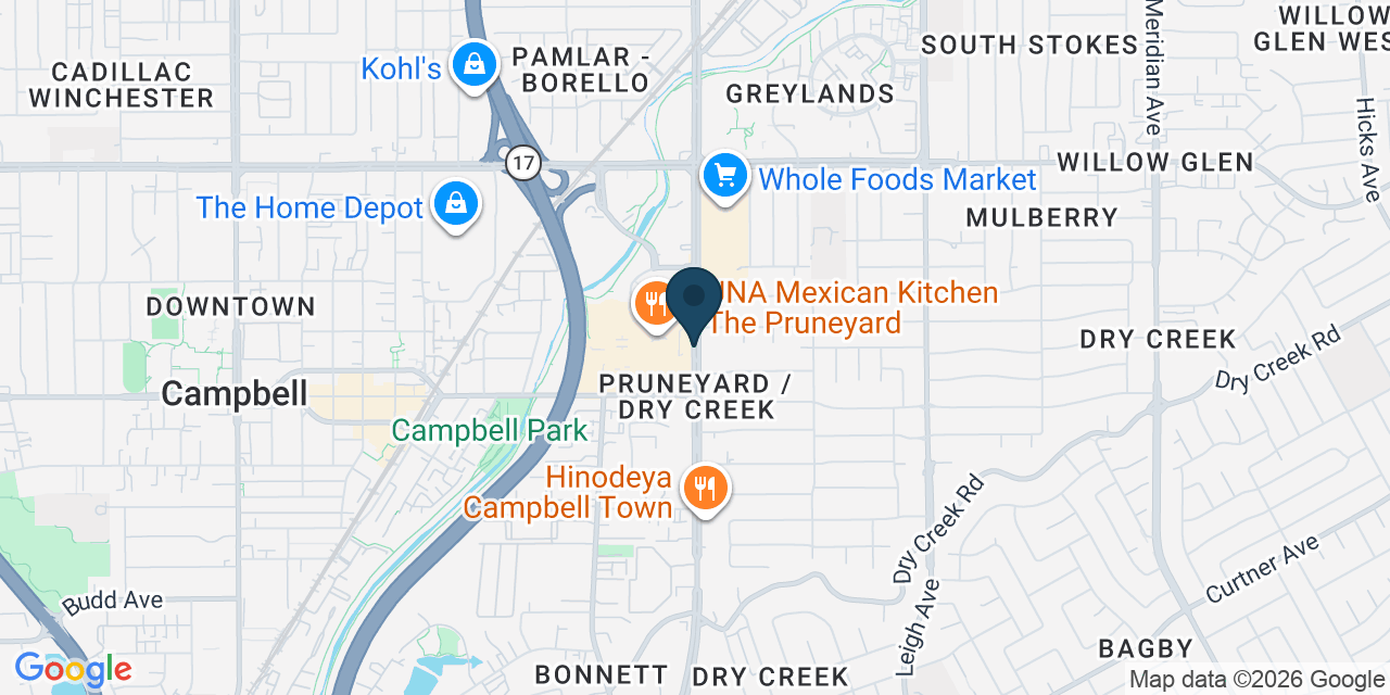 Map showing Santa Clara County, CA