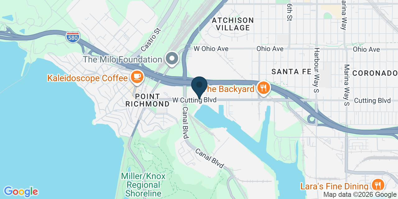 Map showing Richmond, Contra Costa County, CA