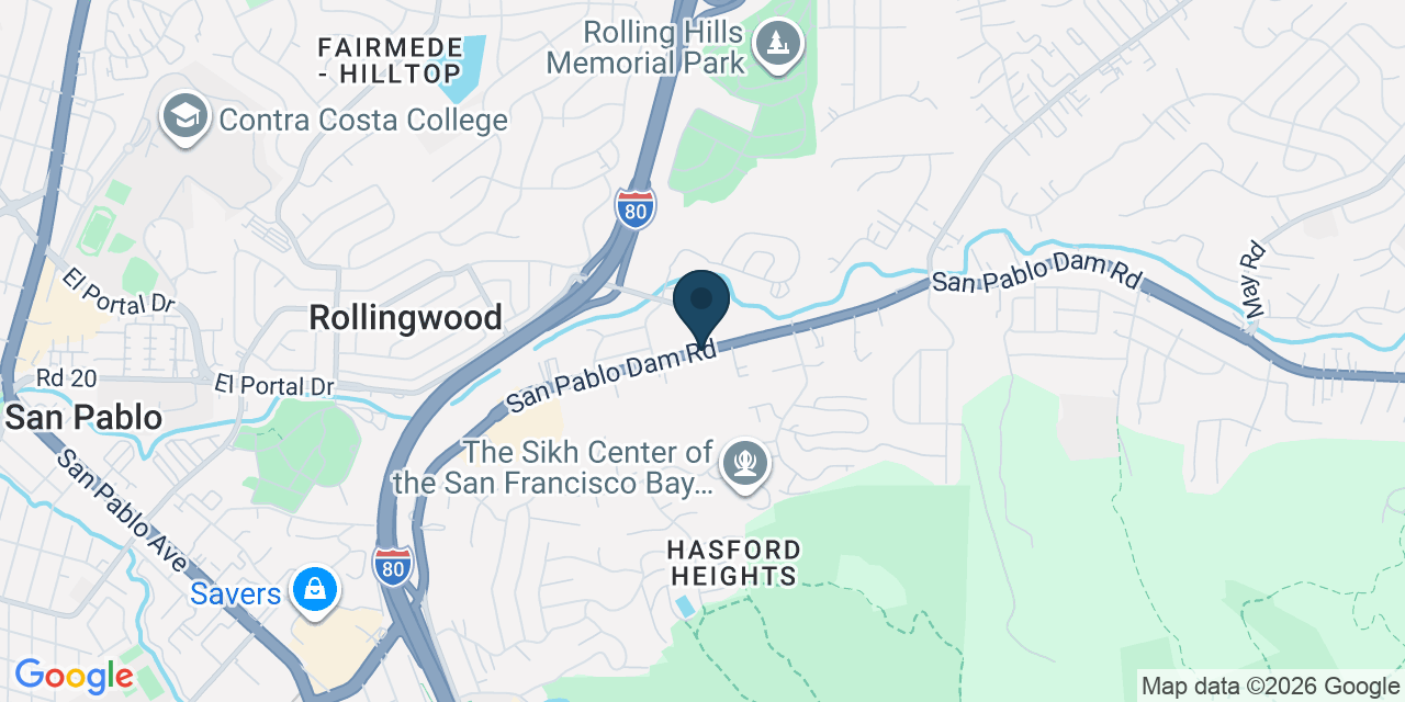 Map showing El Sobrante, Contra Costa County, CA