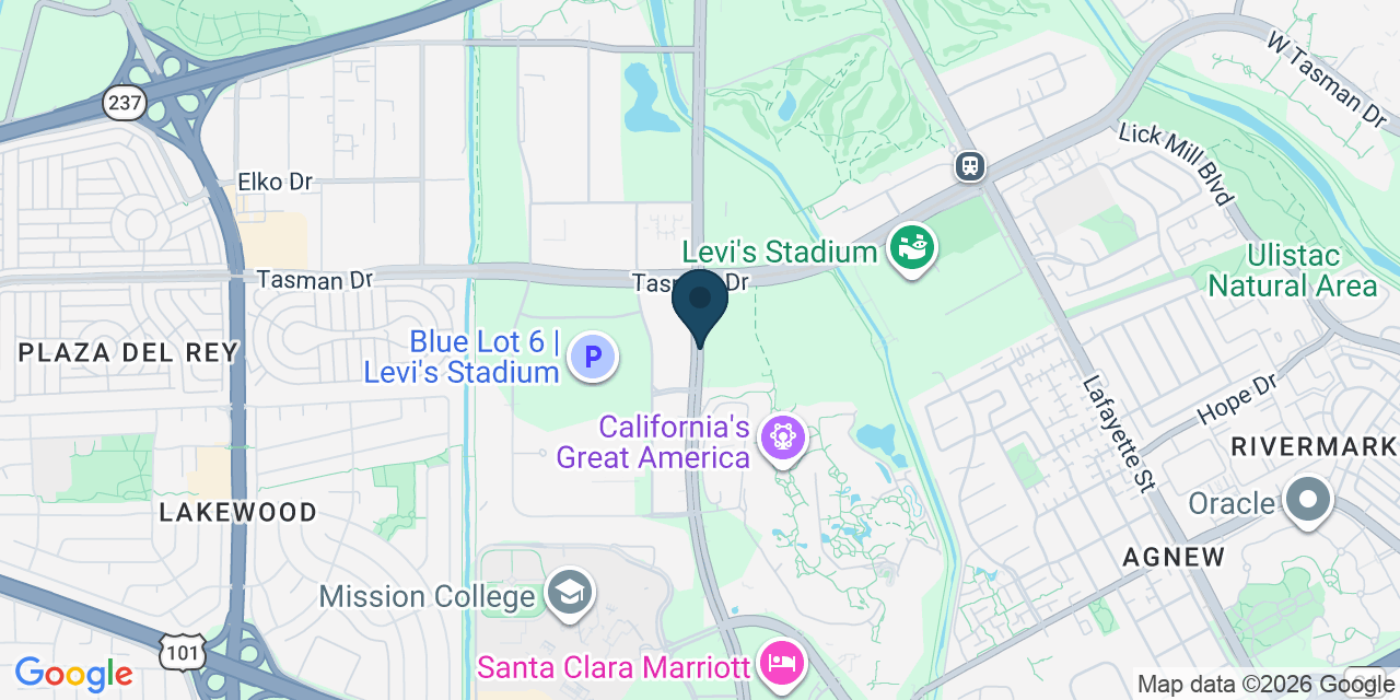 Map showing Santa Clara County, CA