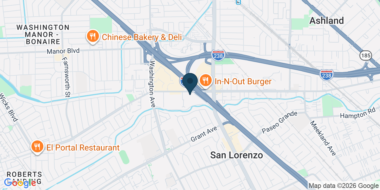 Map showing San Leandro, Alameda County, CA