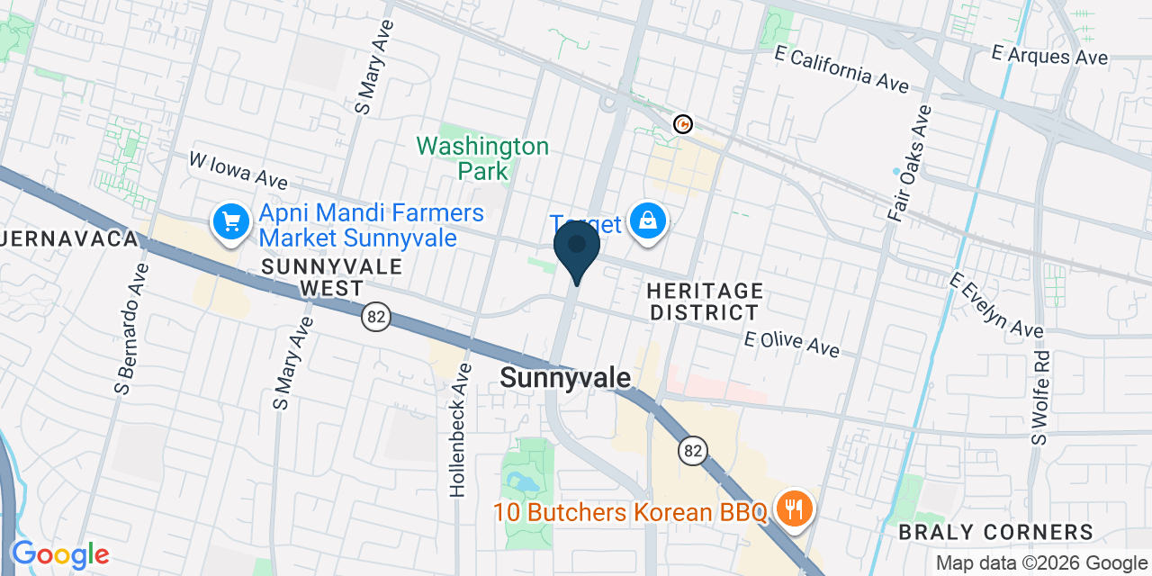 Map showing Sunnyvale, Santa Clara County, CA