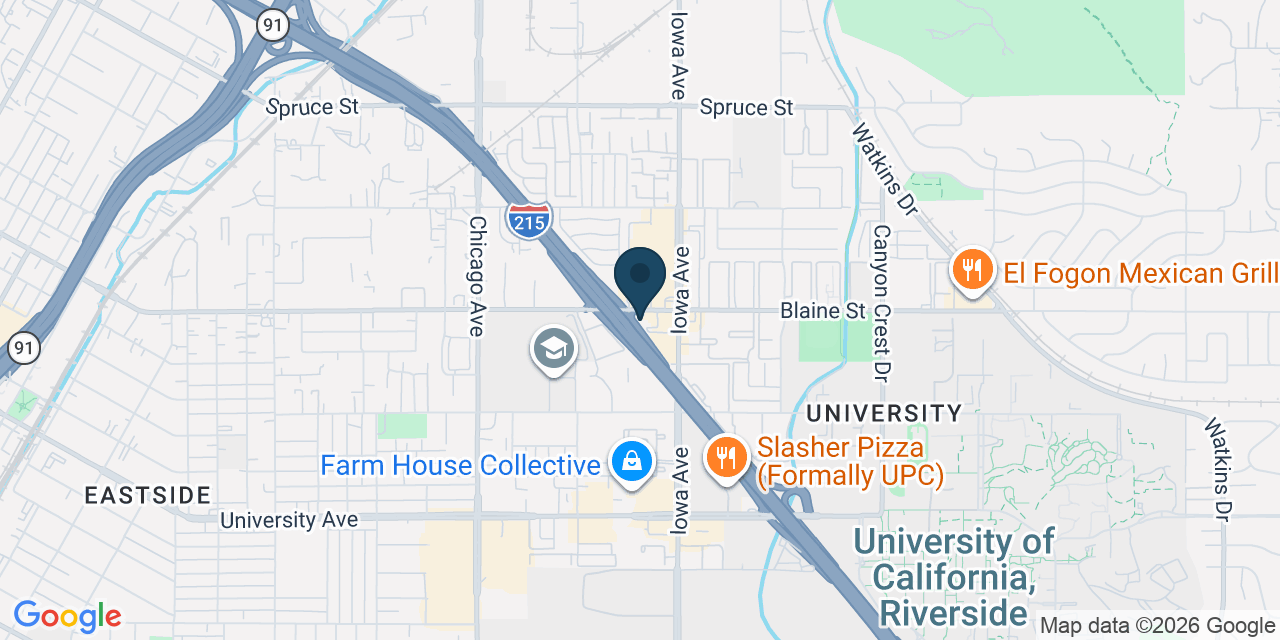 Map showing Riverside, Riverside County, CA
