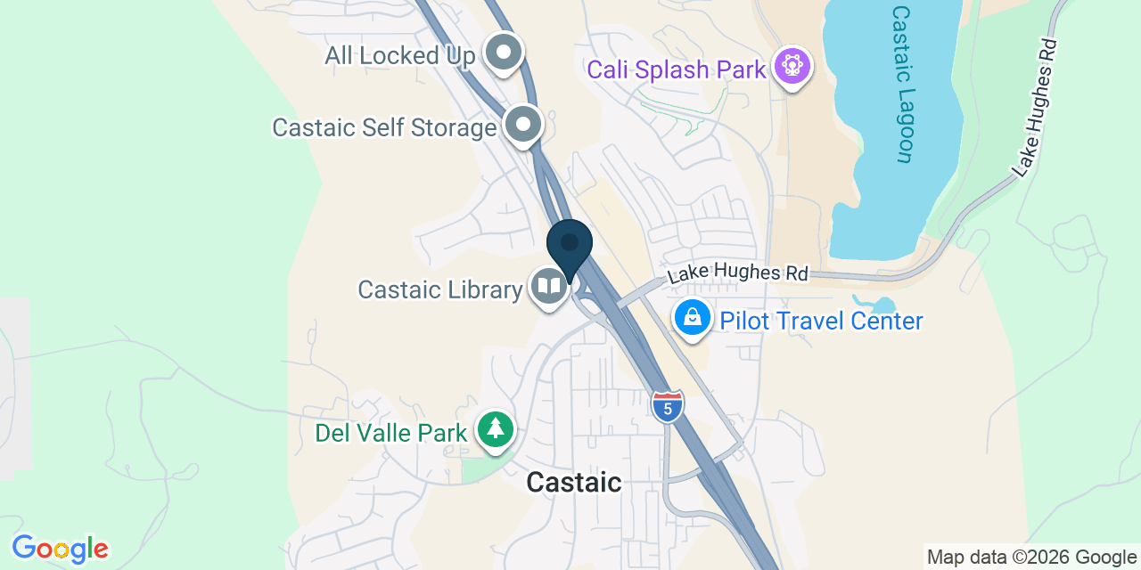 Map showing Castaic, Los Angeles County, CA