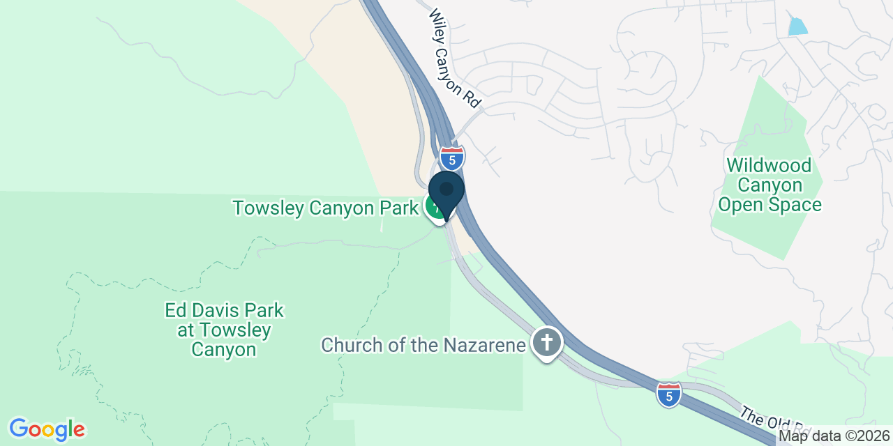 Map showing Los Angeles County, CA