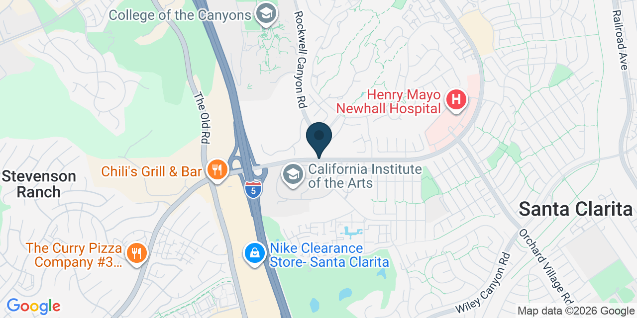Map showing Santa Clarita, Los Angeles County, CA