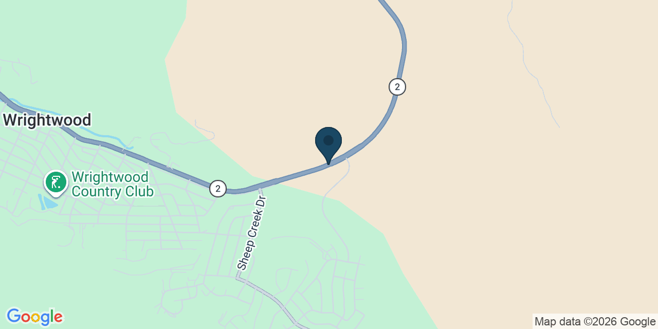 Map showing Wrightwood, San Bernardino County, CA