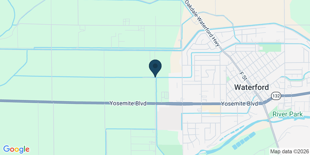 Map showing Stanislaus County, CA