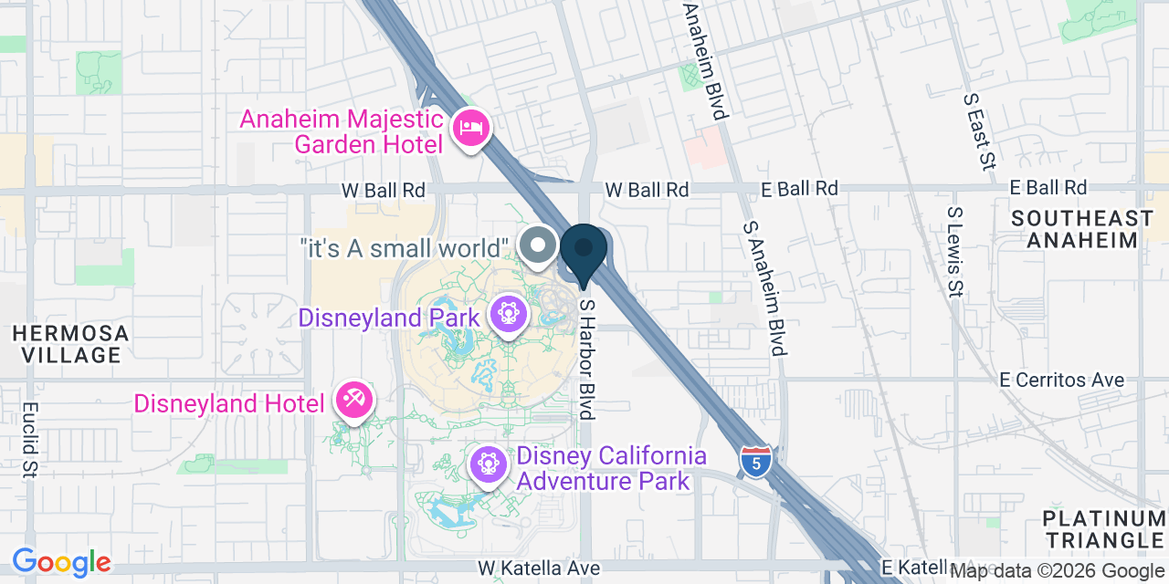 Map showing Orange County, CA