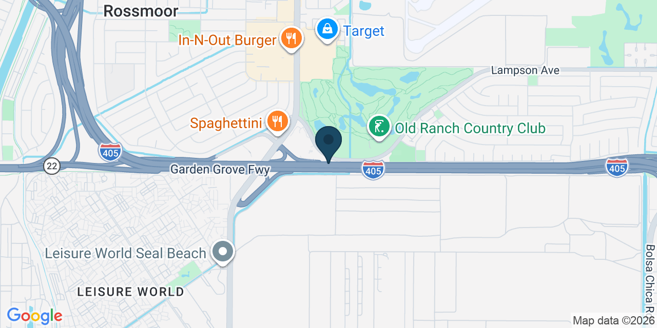 Map showing Seal Beach, Orange County, CA