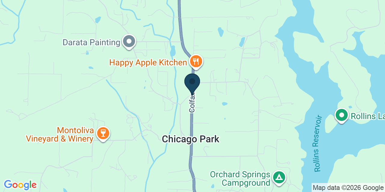 Map showing Chicago Park, Nevada County, CA