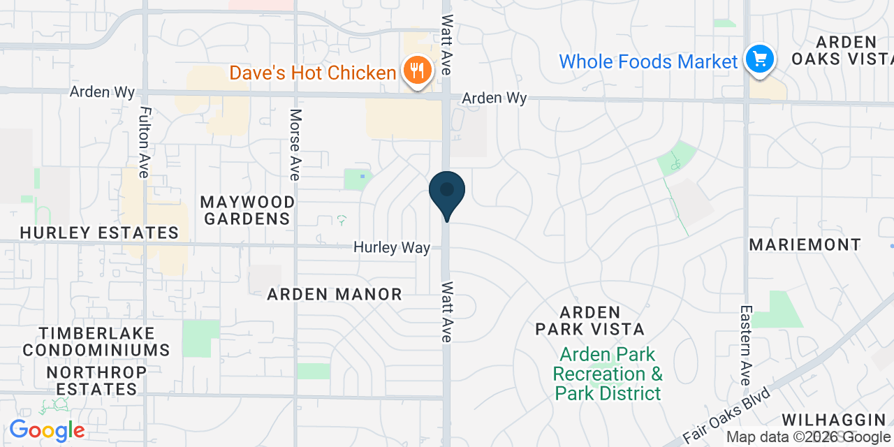 Map showing Arden-Arcade, Sacramento County, CA
