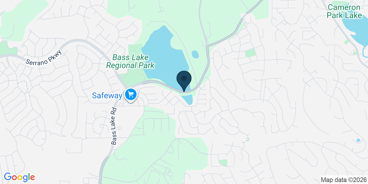 Map showing El Dorado County, CA